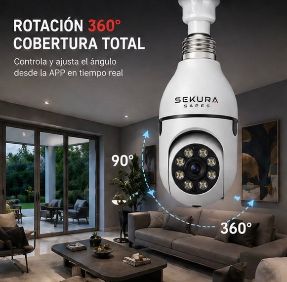 Vigia Pro - Cámara de seguridad inalámbrica adaptador bombilla