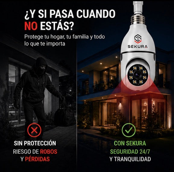 Vigia Pro - Cámara de seguridad inalámbrica adaptador bombilla